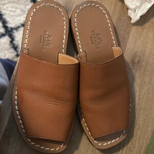 Small , pre loved , original hermes , full leather shoes